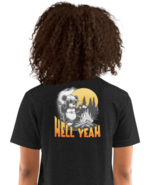 Unisex T-Shirt – Hell Yeah Back Print Black Heather - €51,68 EUR