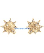 Glo Earrings New Iced Out With Clear Stones Pendant Head Stud Post Style... - $11.99
