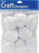 Darice Pom Poms   White   2&quot; Size   8/ Pack - £12.36 GBP