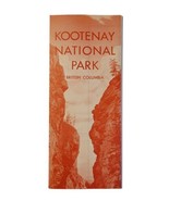 Vtg Kootenay National Park Banff Windermere Highway Route Map &amp; Points o... - £15.73 GBP
