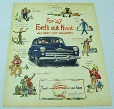 1947 Print Ad Ford Cars Out Front All Over the Country - £9.21 GBP