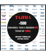 Machine Embroidery Fonts and Alphabets Designs for Tajima – DST Format –  - €30,29 EUR