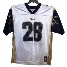 NFL St. Louis RAMS Marshall Faulk 28 jersey mens XL authentic team replica - $37.87
