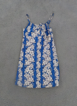 Pacific Legend Dress Girls Size 14 Blue White Floral Spaghetti Strap Cotton Nwt - £7.71 GBP