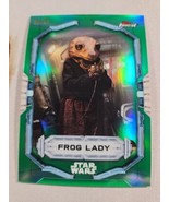 Topps Finest 2022 STAR WARS CHROME Green Refractor FROG LADY /99 - £15.92 GBP
