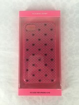 NEW $18 Victoria&#39;s Secret iPhone 4/4S Pink &amp; Black Lace Case Skin - £5.64 GBP