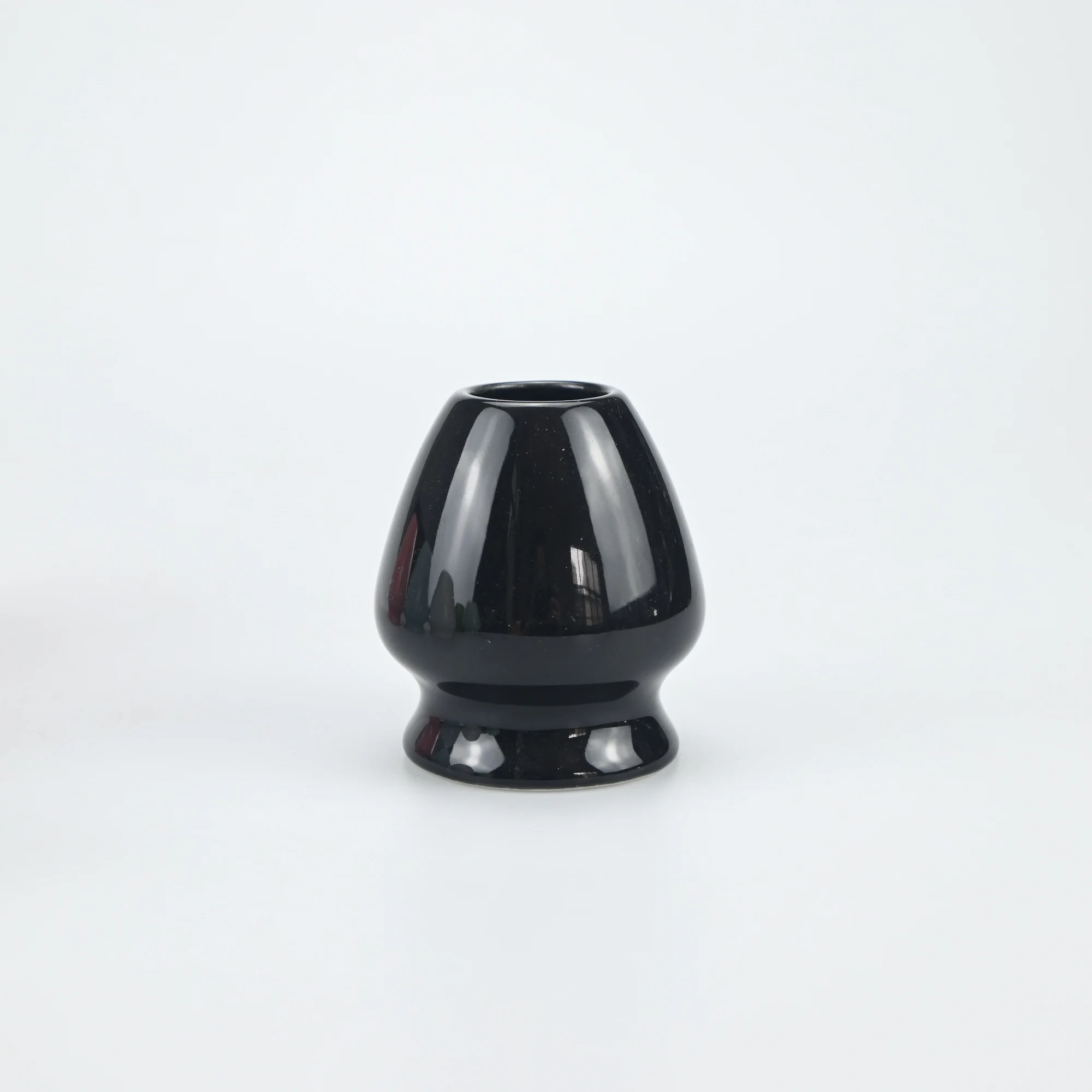1PCS Ceramic Matcha Green Tea Chasen Holder Stand Bowl Bamboo Whisk Black - $9.06 CAD