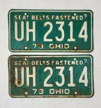 1973 Ohio License Plates Matching Set UH 2314 - $33.66