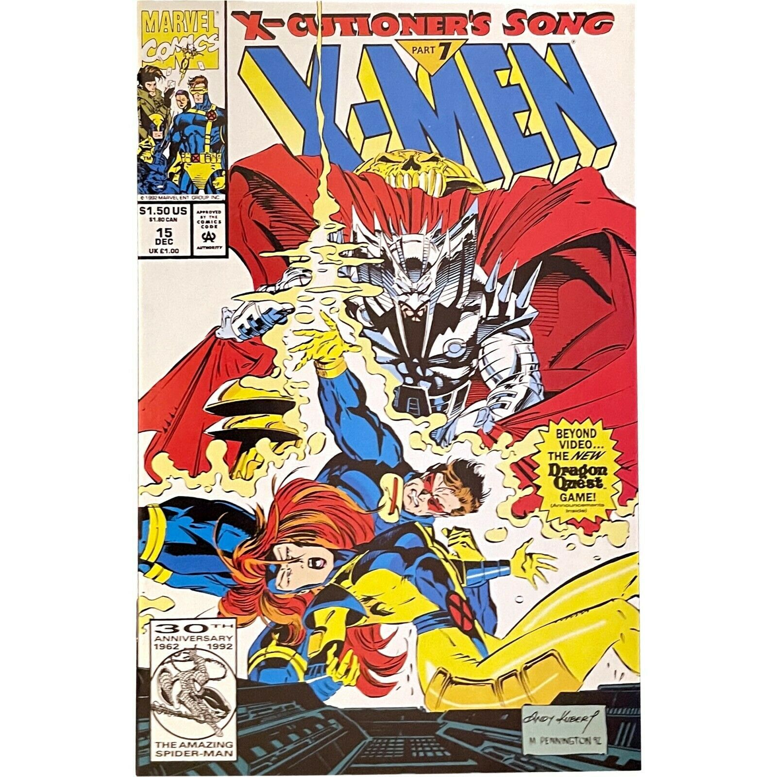 Primary image for X-Men #15 WITH TRADING CARD!!! (Dec 1992, Marvel) X-cutioner's Song part 7 comic