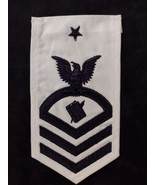 PNCS PERSONNELMAN MATE RATING BADGE SCPO E-8 BLACK ON WHITE - €8,56 EUR