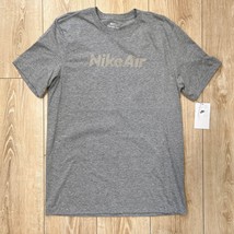 NWT Nike Air DM8784-063 Men NSW Short Sleeve Tee Shirt Grey Metallic Logo Size M - £18.01 GBP