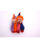 Lot of 2 Vintage Clown Clip On Pencil Huggers 4&quot; - $15.83