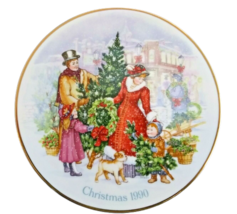 Bringing Christmas Home Collectors Plate Avon 1990 Porcelain 22K Gold Trim - £1.87 GBP
