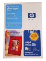 HP Premium Plus 4x6 Inkjet High Gloss Photo Paper 60 Sheets / NEW - $8.98