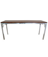 Vintage Tomlinson Md Century Modern Burled Walnut &amp; Polished Aluminum Co... - £465.18 GBP