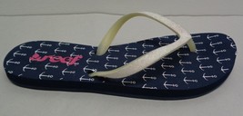 Reef Size 5 Stargazer Prints Blue Anchors Flip Flops Sandals New Womens Shoes - £53.60 GBP