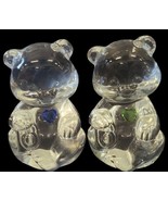 Fenton Glass Teddy Bear Figurines SET OF 2 - $922.02 MXN