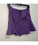 Zara Purple Belted Waist Tie Ruffle Skort Skirt Size S NEW - $321.78 MXN