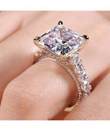 Women&#39;s 3Ct Ascher Cut Lab-Created Diamond Engagement Ring 14K White Gol... - $2,047.03 MXN
