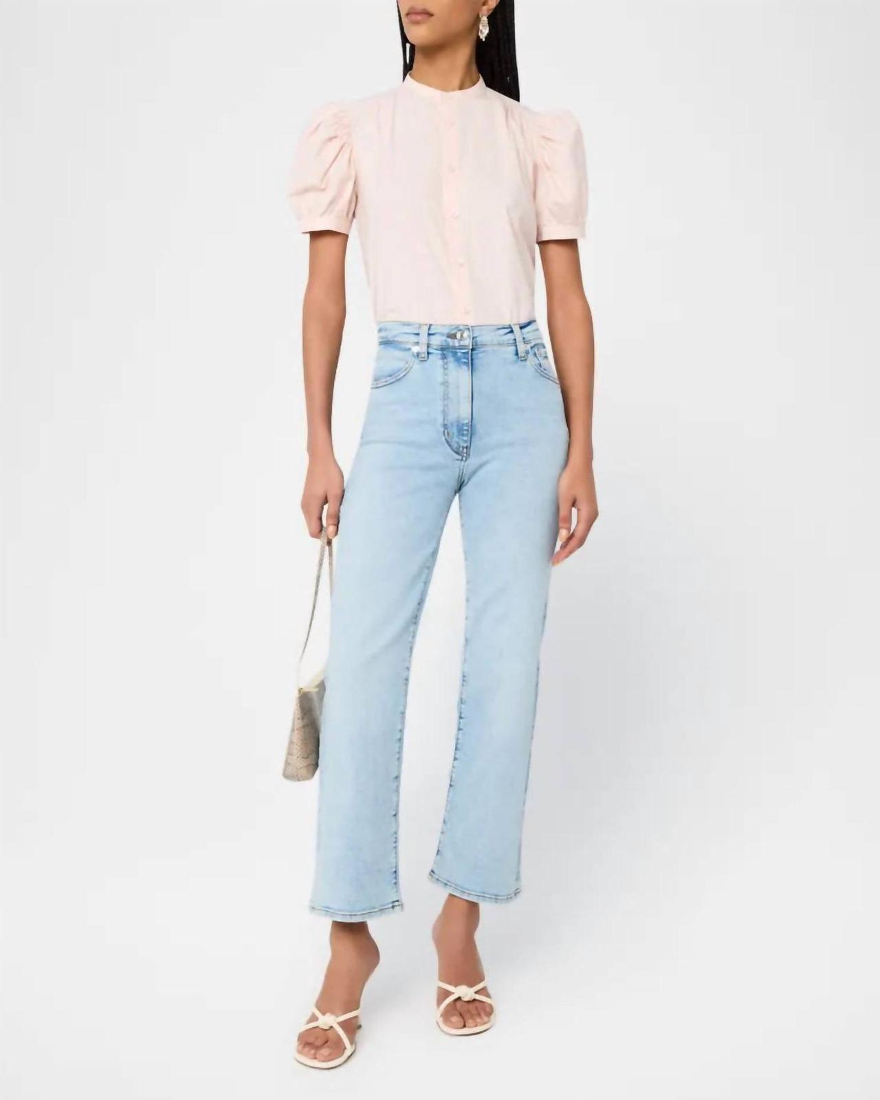 Frame Women&#39;s The Gathered Top Light Pink - $227.00