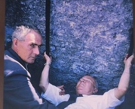 Vintage 1974 Real Photo Color Slide Men Kissing Blarney Stone One Holdin... - $11.99