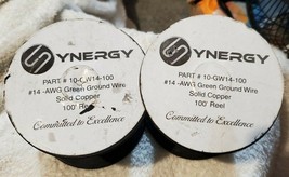 SYNERGY 10-GW14-100 14 AWG Green Grounding Wire Solid Copper 100&#39; Reel Q... - $49.99