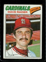 Vintage 1977 TOPPS Baseball Trading Card #427 DAVE RADER St Louis Cardinals - £9.91 GBP