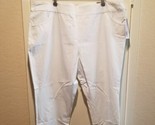 NEW Soft Surroundings Superla 3X Stretch Pull On Straight Leg Crop White... - $34.65