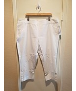 NEW Soft Surroundings Superla 3X Stretch Pull On Straight Leg Crop White... - $34.65