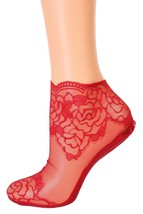 BestSockDrawer TERESA red lace socks for women - $9.90
