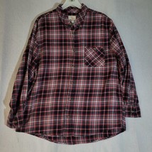 Vintage Field &amp; Stream Flannel Shirt XL Plaid Red Gray Black Long Sleeve - £13.31 GBP