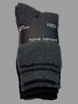 Harvé Benard Boot Crew Socks (3) Women 9-11 Black Gray 85% Cotton 12% Po... - €11,86 EUR