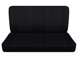 Rear bench seat covers only  fits 1953 to 1957 Chevy 210 coupe  black cotton - $65.09