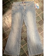 1 Pair Angels Jeanswear Stretch Hipsters Girl&#39;s Size 15 Bluejeans NEW w/... - $17.99