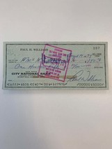 Paul Williams signed check - $15.00