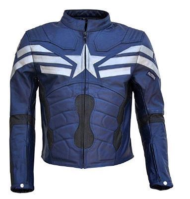 Handmade Men's Coolhides Men's Captain Winter Soldier Real Leather America Jacke