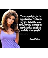 RAQUEL WELCH I&#39;M VERY GRATEFUL QUOTE PUBLICITY PHOTO PRINT ALL SIZES - $6.47 CAD+