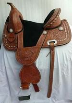 Treeless /Western leather Pleasure Reining 16" Saddle All Sizes - £359.94 GBP