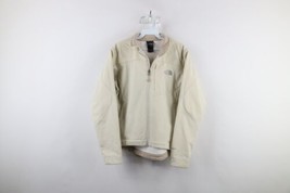 Vintage The North Face Womens Medium Spell Out Fleece Lined Apex Jacket Cream - £35.01 GBP