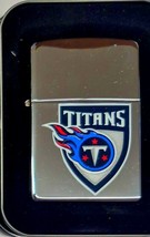 Retired Tennessee Titans NFL Football Shield Polished Chrome Zippo Lighter - $28.45