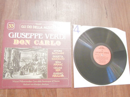 33 giri vinile 1 LP Verdi Dei della musica 33 DMV-33 don Carlo Carlos Ve... - £14.73 GBP