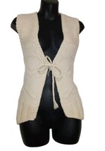 Polo Jeans Ralph Lauren Women&#39;s Vintage Hand  Knit Vest Wool Color-ivory... - $45.82