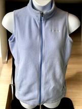 Columbia Girls XL Fleece Vest Light Blue Full Zip Sleeveless Outerwear Warm - $23.32