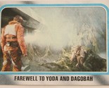 Vintage Star Wars Empire Strikes Back Trade Card #184 Farewell To Yoda &amp;... - $1.97