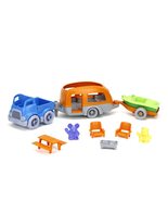 Green Toys RV Camper Set, Blue/Orange - 10 Piece Pretend Play, Motor Ski... - £23.74 GBP