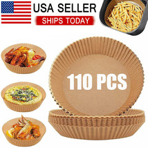 110 Pcs Air Fryer Liners, Disposable Paper Liner For Baking Roasting Microwave - £16.77 GBP