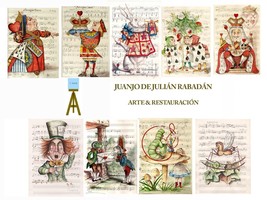 Alicia In Wonderland Serigraphy Serie (9 Units) By Juanjo De Julian J10P - £91.52 GBP