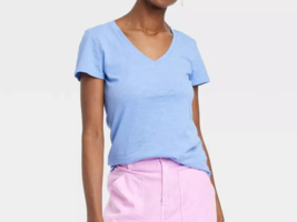 Universal Thread Women’s V-Neck T-Shirt (Size M / 8-10) &quot;Allure Blue &quot; ~ New!!! - £6.14 GBP