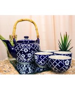 Japanese Sakura Cherry Blossoms Floral Blooms Large 25oz Tea Pot With 4 ... - €32,59 EUR