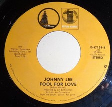 Johnny Lee 45 RPM Record - Fool For Love / Prisoner Of Hope C12 - £3.15 GBP